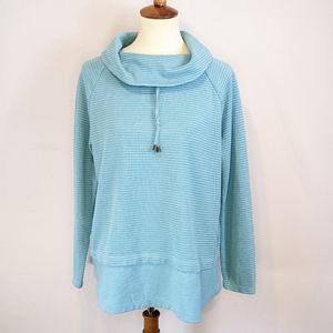 J. Jill Turquoise Cowl Neck Sweater SZ L